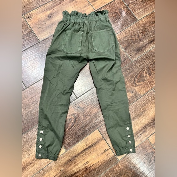 Veronica Beard Jeans Tedi Tapered High Rise Dark Olive Forest New Army Green - Picture 6 of 11